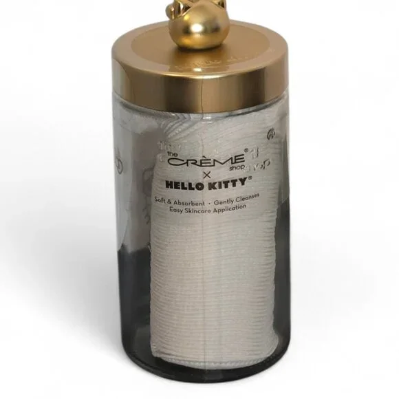 Hello Kitty x The Crème Shop Cotton Pads Jar NWT Sanrio Collectible Skincare - Picture 3 of 6